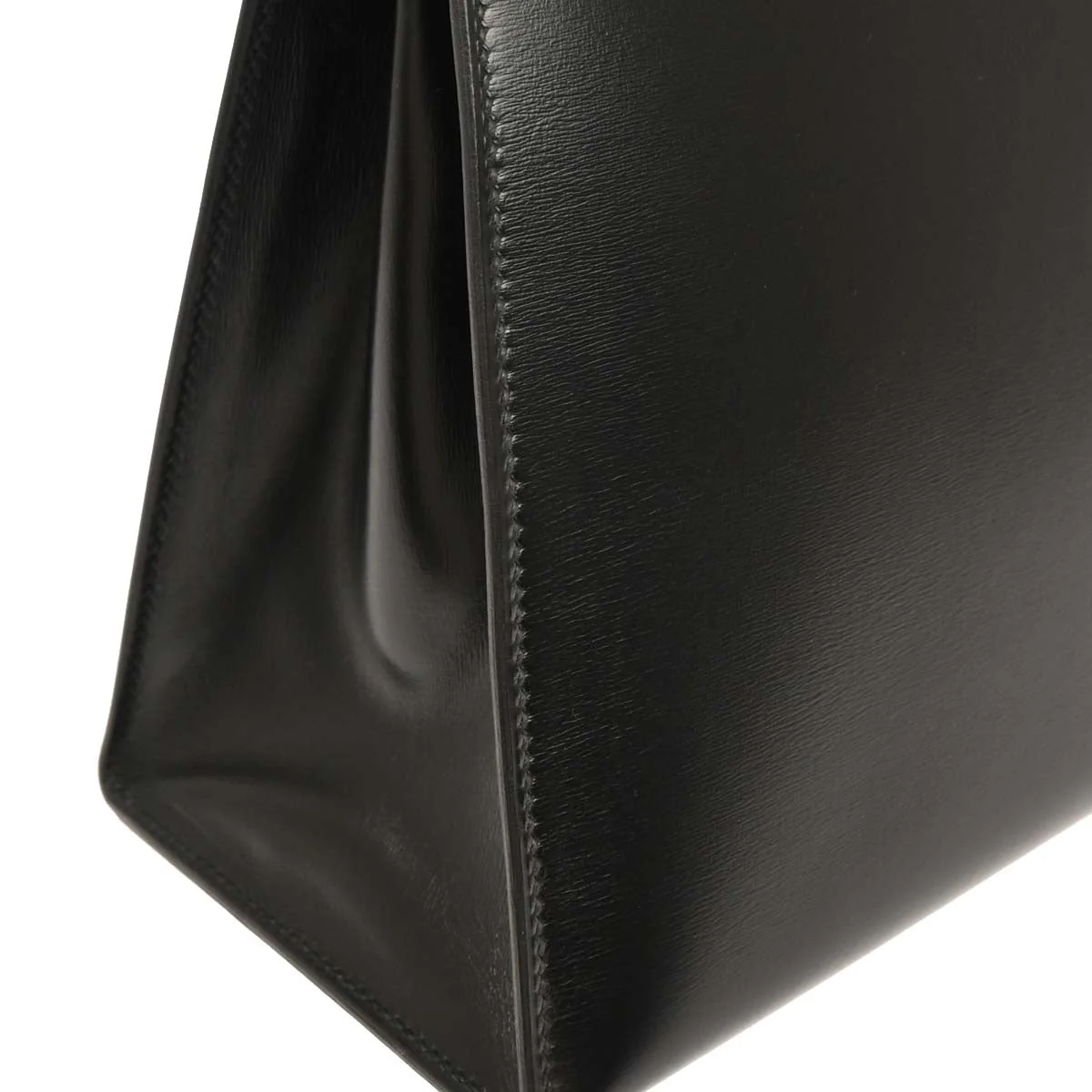 Hermes 1982 Black Box Calf Kelly 32 Sellier Handbag - Image 3