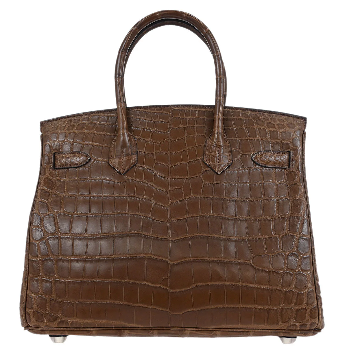Hermes * Cacao Matte niloticus Crocodile Birkin 30 Handbag - Image 2