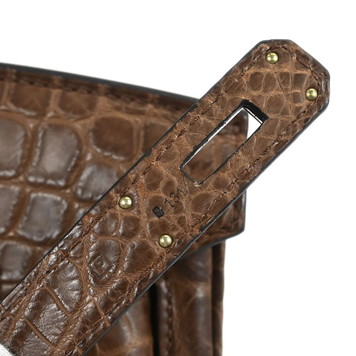 Hermes * Cacao Matte niloticus Crocodile Birkin 30 Handbag - Image 7