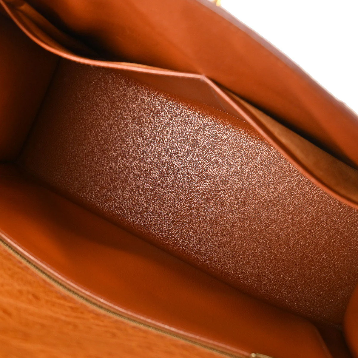 Hermes * 1999 Chestnuts Ostrich Kelly 32 Sellier Handbag - Image 8