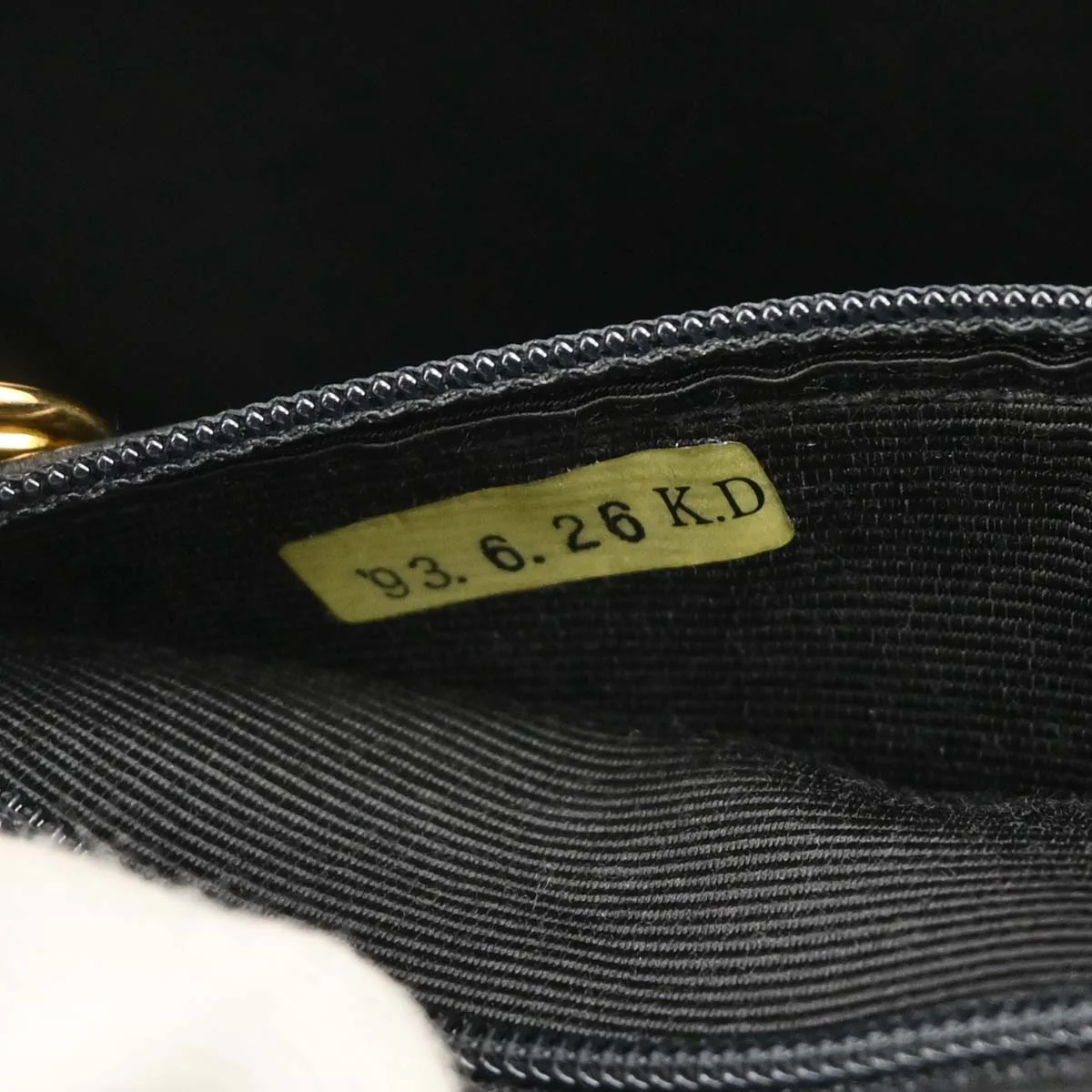 Chanel 1991-1994 Black Lambskin Handbag - Image 8