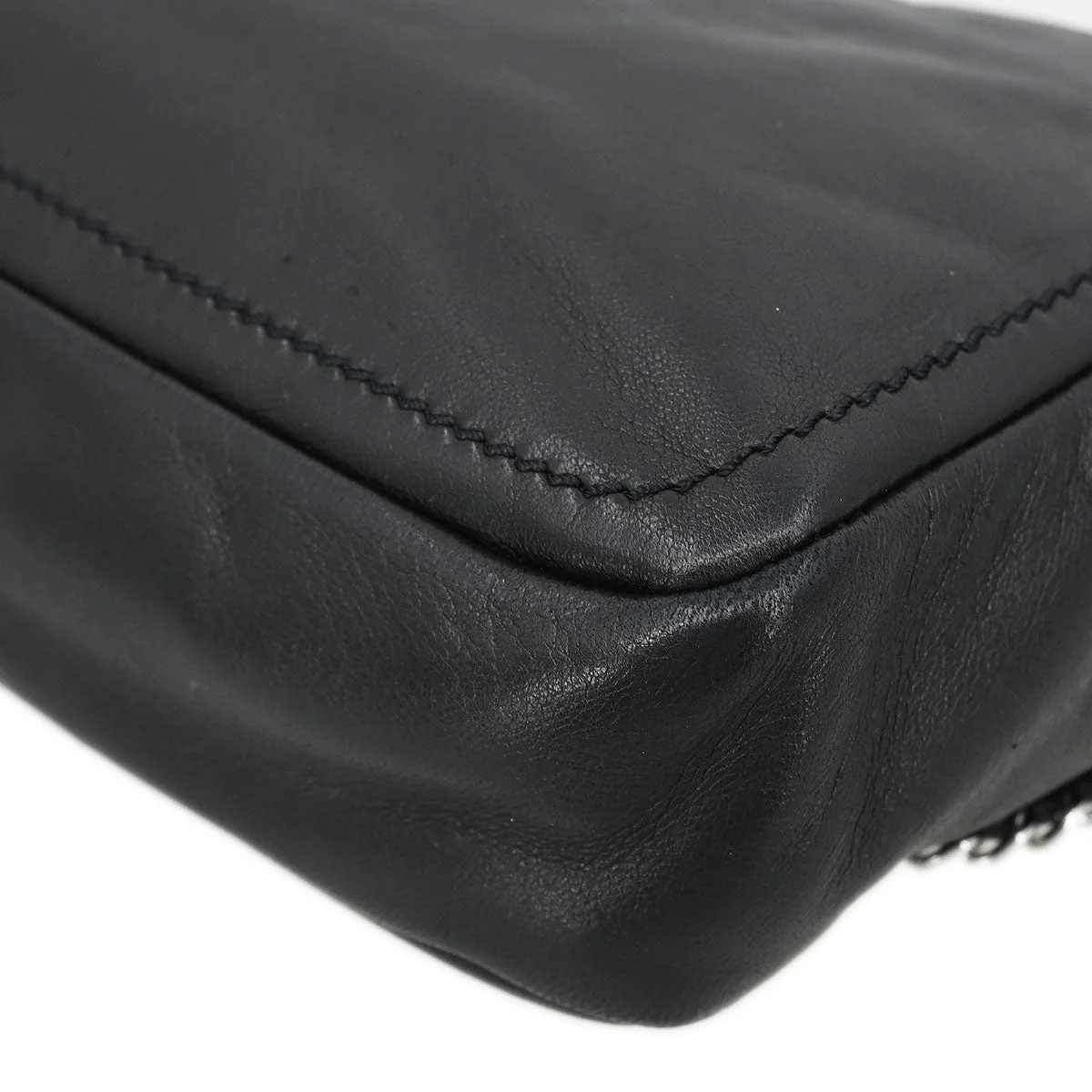Chanel 2006-2008 Black Calfskin Luxury Line Madison Flap Shoulder Bag - Image 4