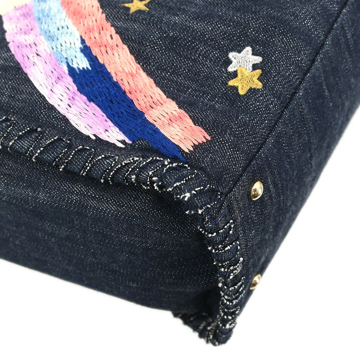 Chanel 2005-2006 Navy Denim Night Flight Tote Handbag - Image 5
