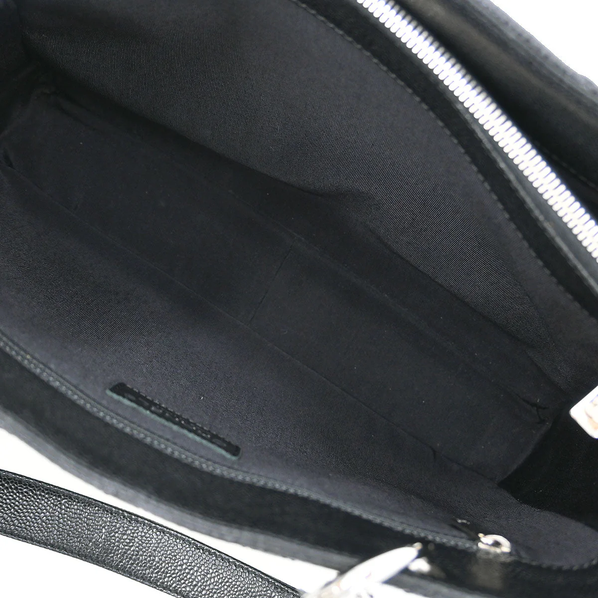 Chanel 2006-2008 Black Caviar Grand Shopping Tote GST Chain Handbag - Image 7