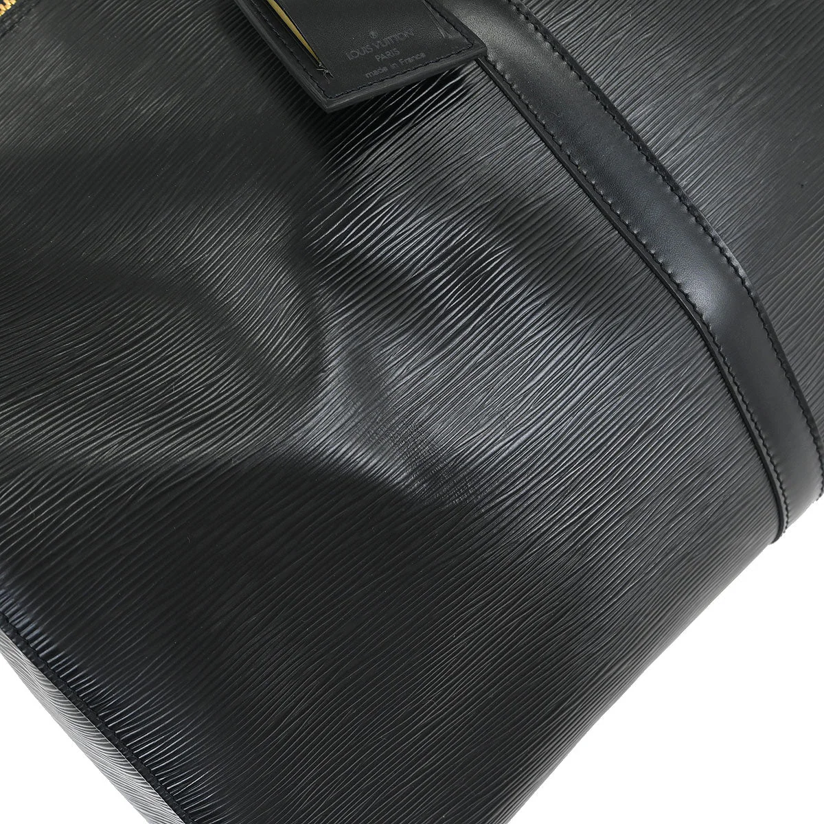 Louis Vuitton 1999 Black Epi Keepall 55 Travel Handbag M42952 - Image 6