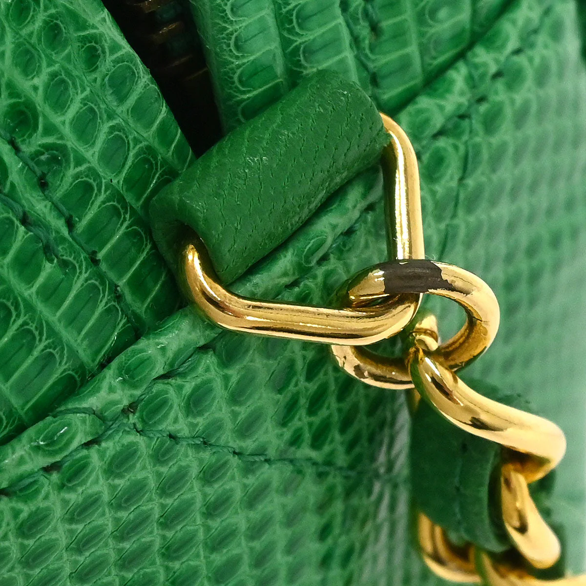 Chanel * 1986-1988 Green Lizard Camera Bag Mini - Image 10
