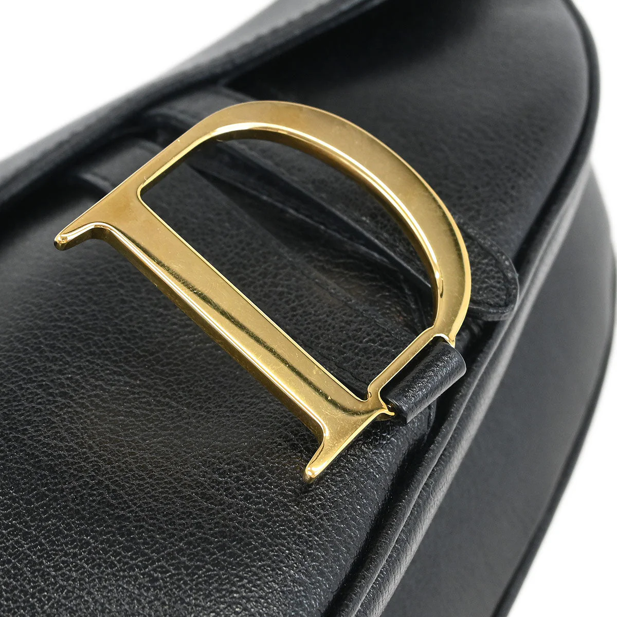 Christian Dior 2001 Black Leather Saddle Handbag - Image 5