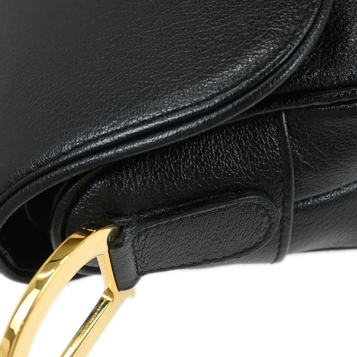 Christian Dior 2001 Black Leather Saddle Handbag - Image 6