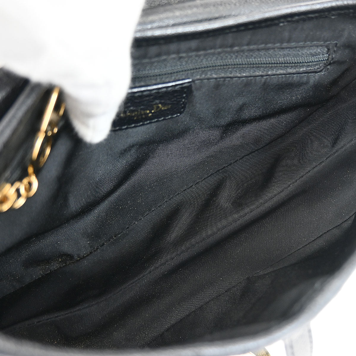 Christian Dior 2001 Black Leather Saddle Handbag - Image 8