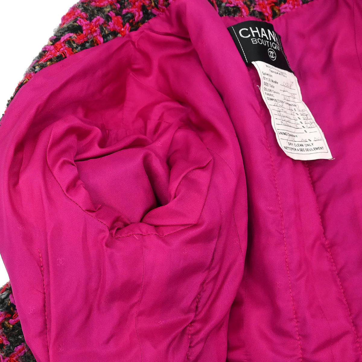 Chanel Single Breasted Collarless Jacket Pink #40 - Image 8