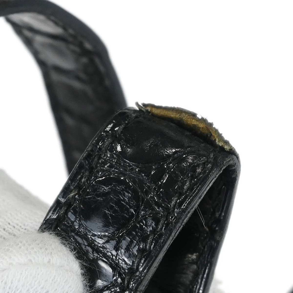 Hermes * 1988 Black Porosus crocodile Constance 23 Shoulder Bag - Image 4