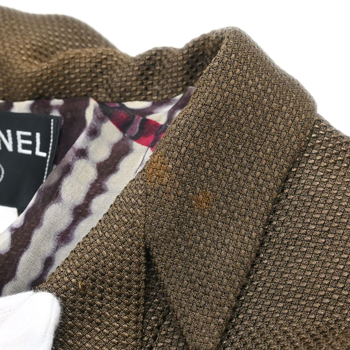 Chanel Single Breasted Jacket Brown #34 - Image 4