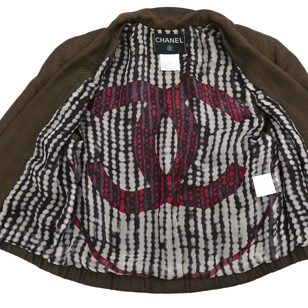 Chanel Single Breasted Jacket Brown #34 - Image 6