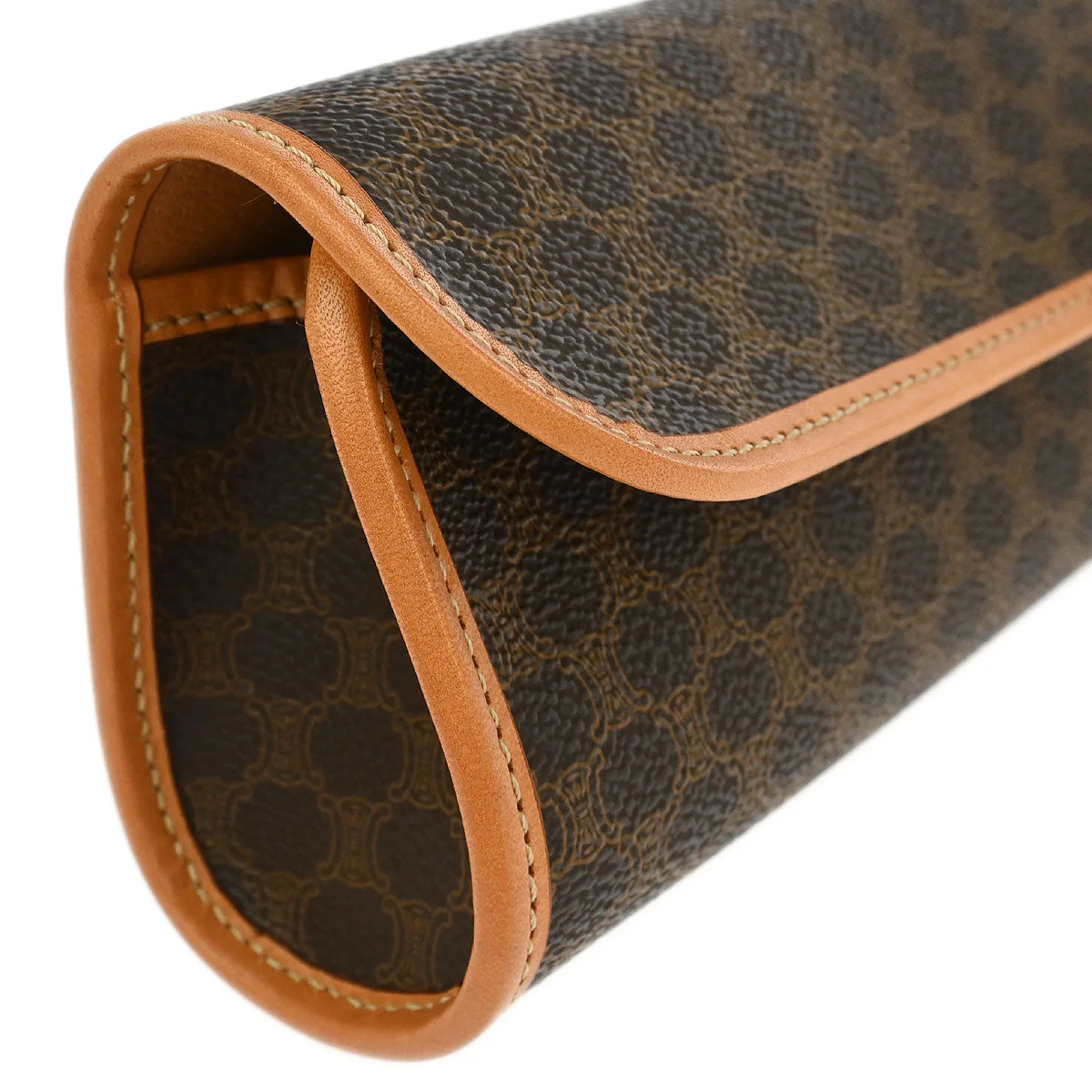 Celine Brown PVC Macadam Cosmetic Pouch - Image 3
