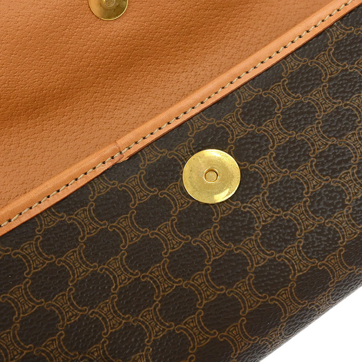 Celine Brown PVC Macadam Cosmetic Pouch - Image 4