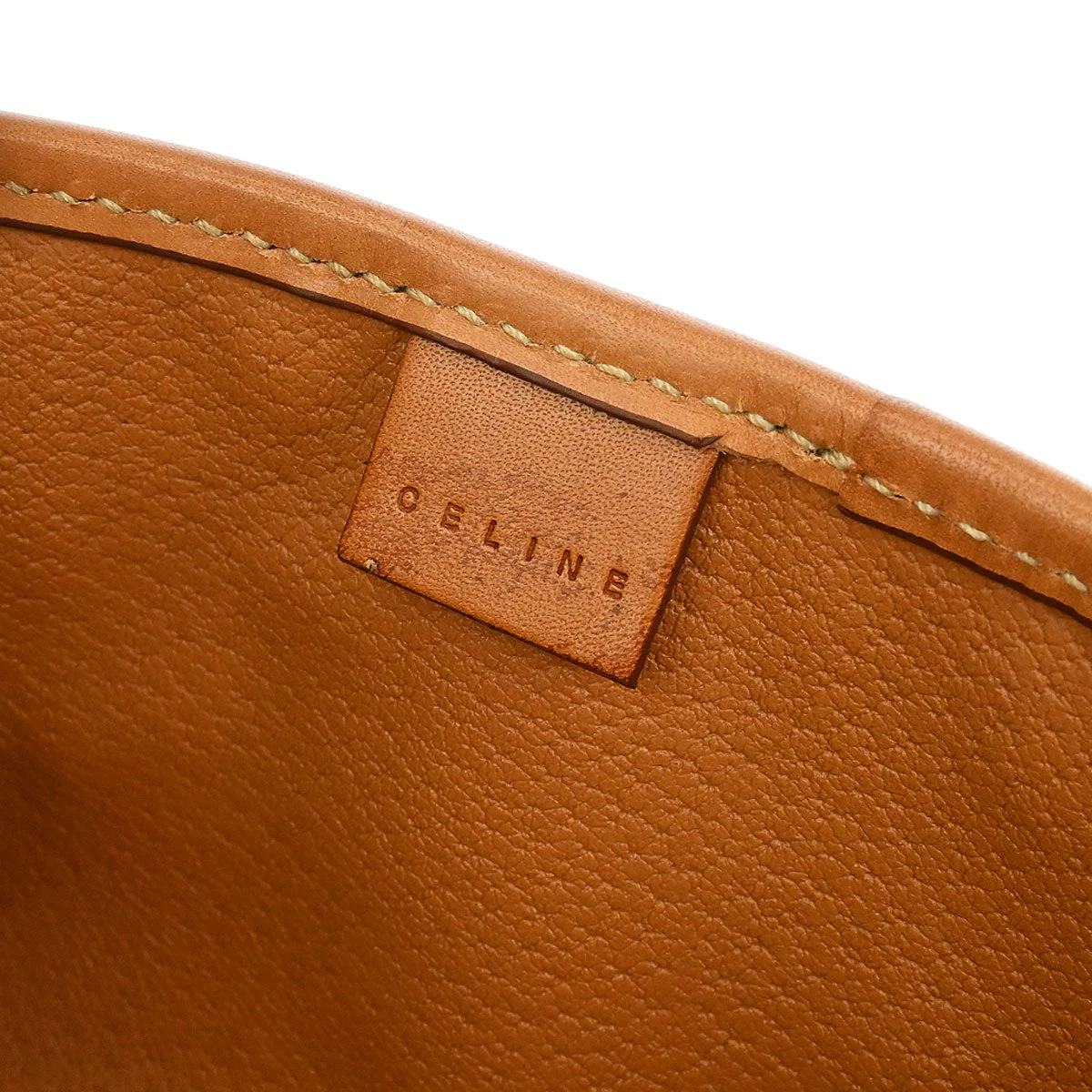 Celine Brown PVC Macadam Cosmetic Pouch - Image 6