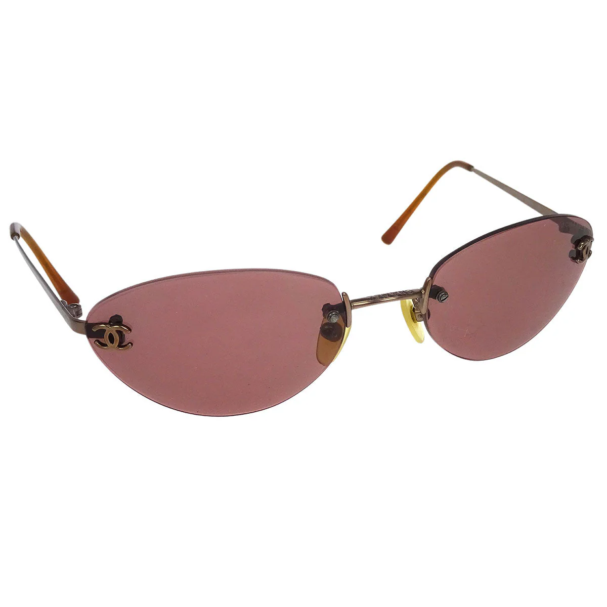 Chanel Sunglasses Eyewear Brown Small Good