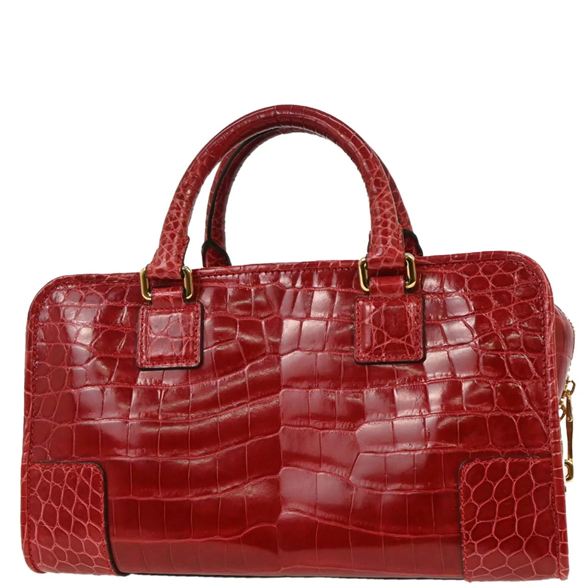 Loewe * Red Crocodile Amazona 28 Handbag - Image 2