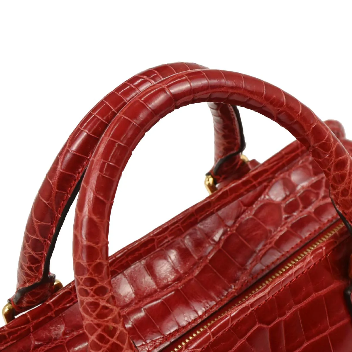 Loewe * Red Crocodile Amazona 28 Handbag - Image 3