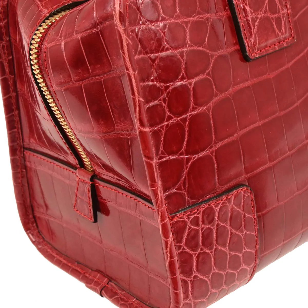 Loewe * Red Crocodile Amazona 28 Handbag - Image 4