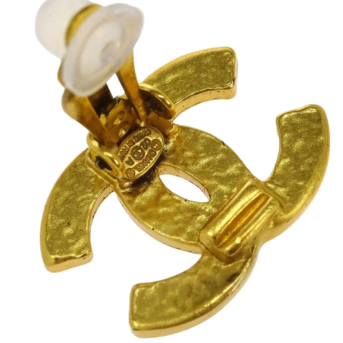 Chanel Gold CC Earrings Clip-On 02A - Image 4