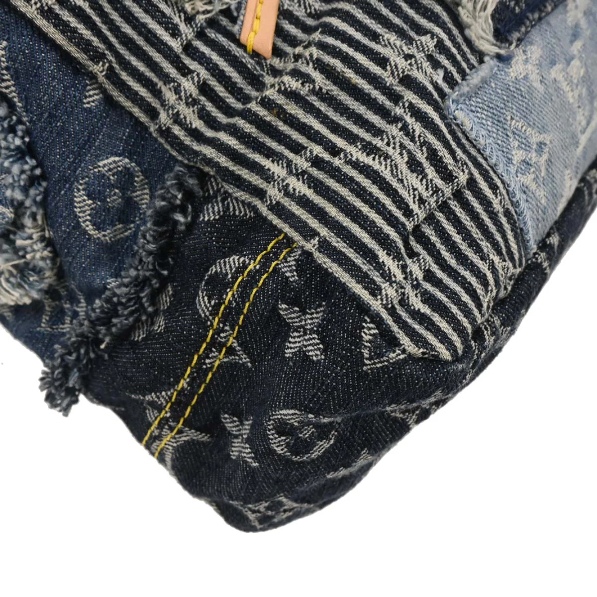 Louis Vuitton 2007 Monogram Denim Patchwork Postie 2way Shoulder Handbag M95374 - Image 6