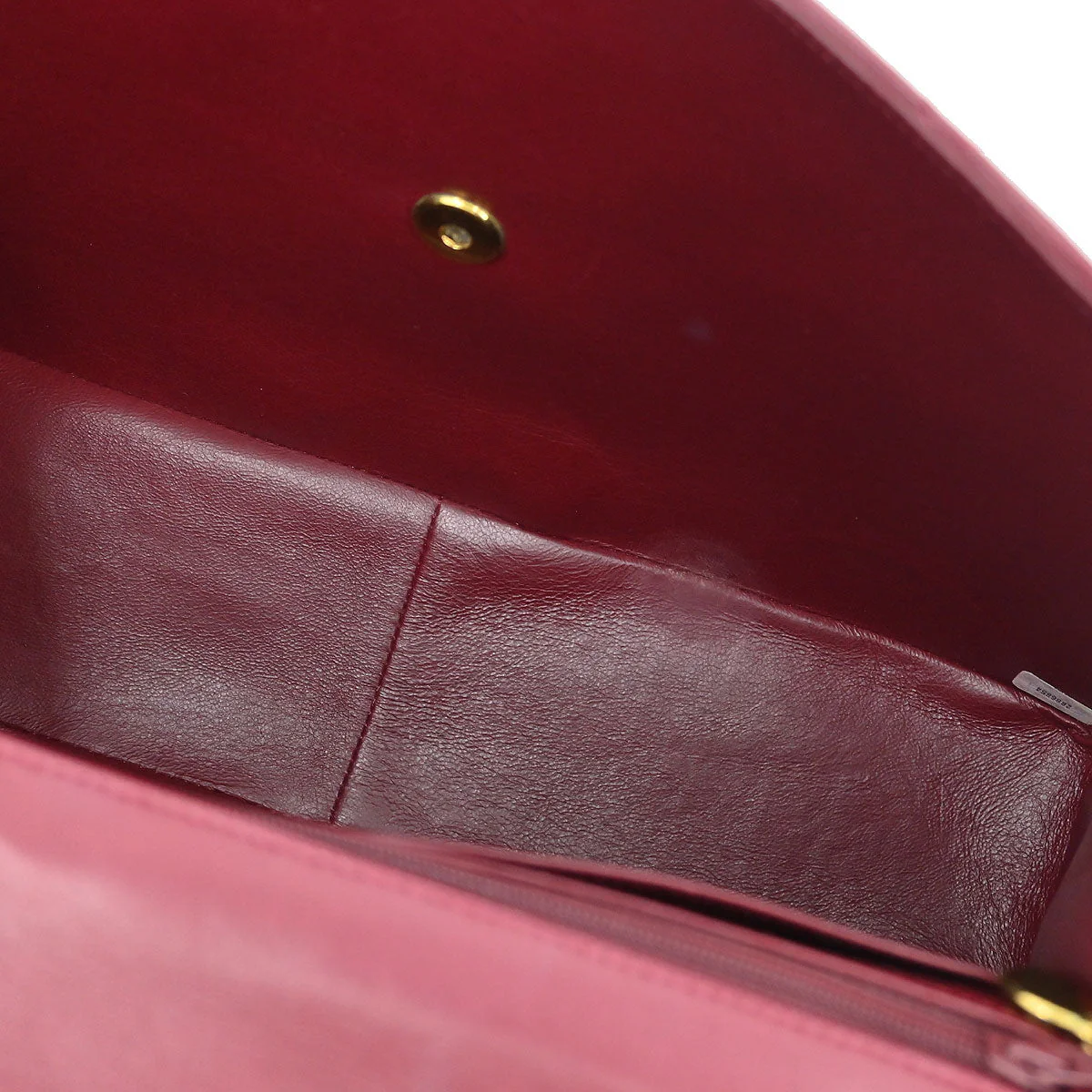 Chanel 1991-1994 Bordeaux Lambskin Maxi Classic Flap Shoulder Bag - Image 8