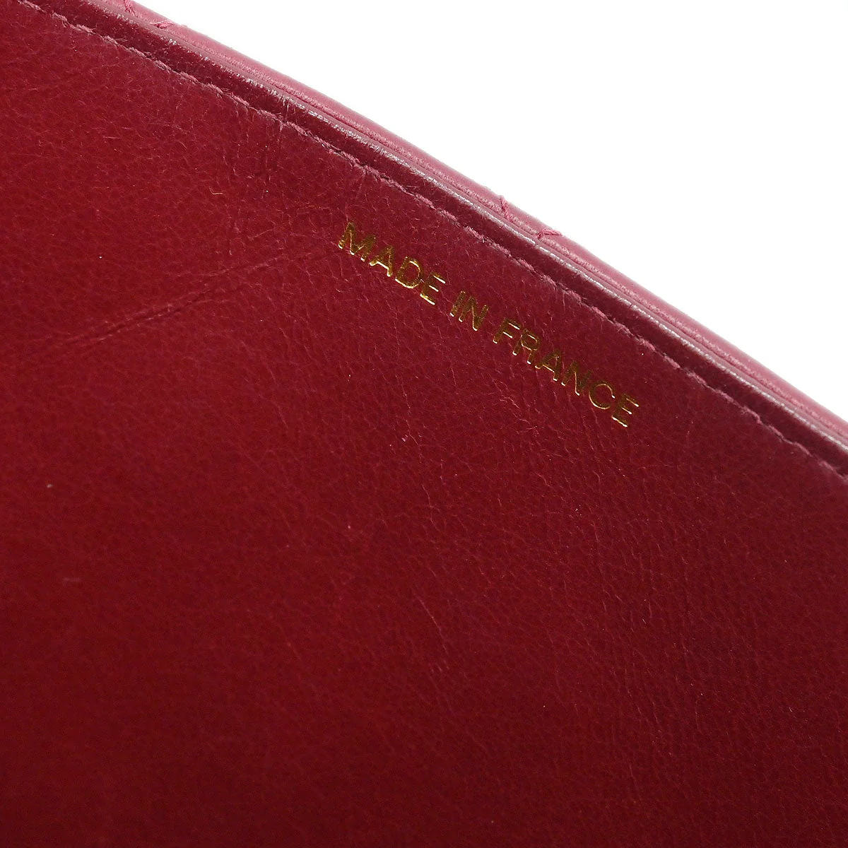 Chanel 1991-1994 Bordeaux Lambskin Maxi Classic Flap Shoulder Bag - Image 9