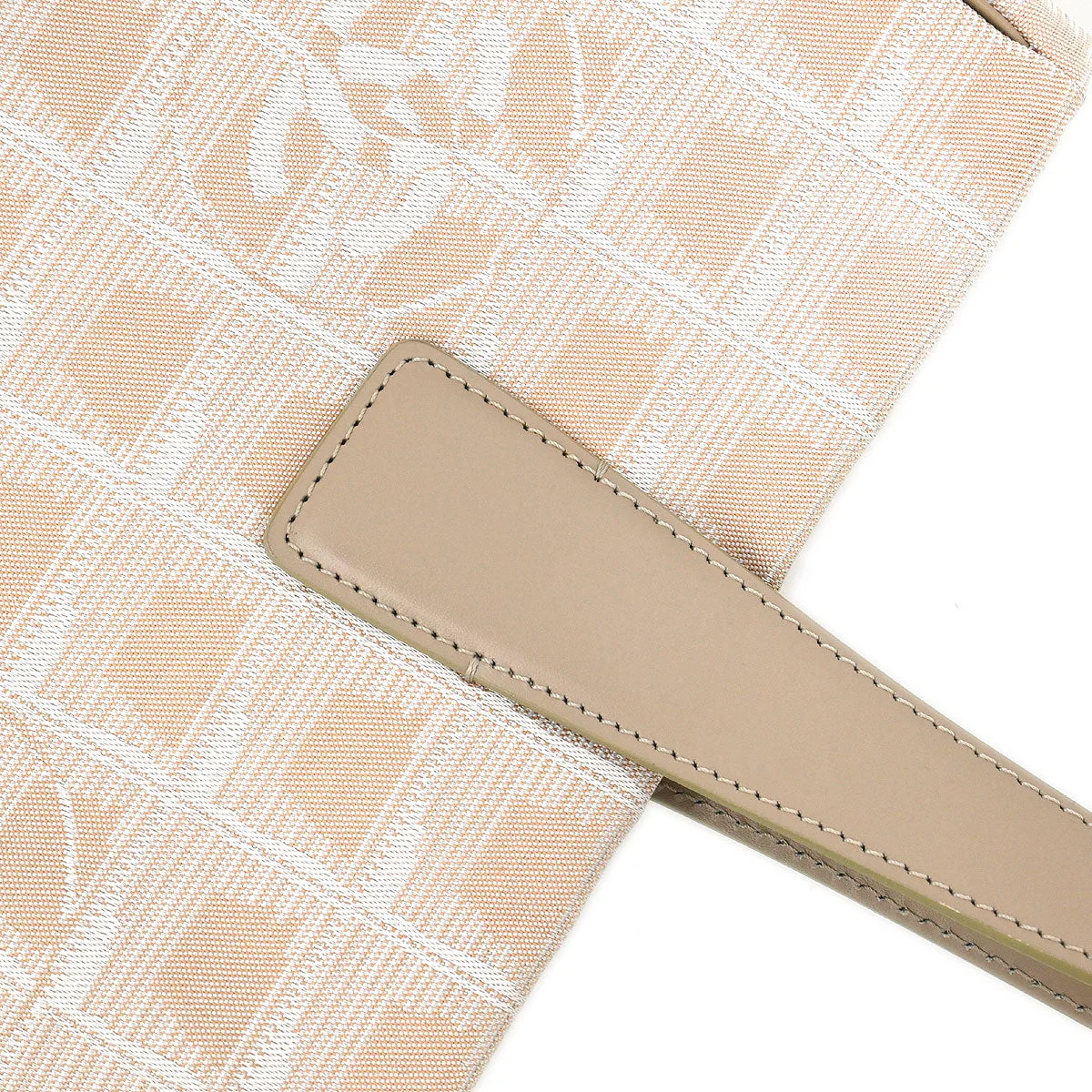 Chanel 2005-2006 Beige Jacquard Nylon New Travel Line Tote Handbag - Image 5