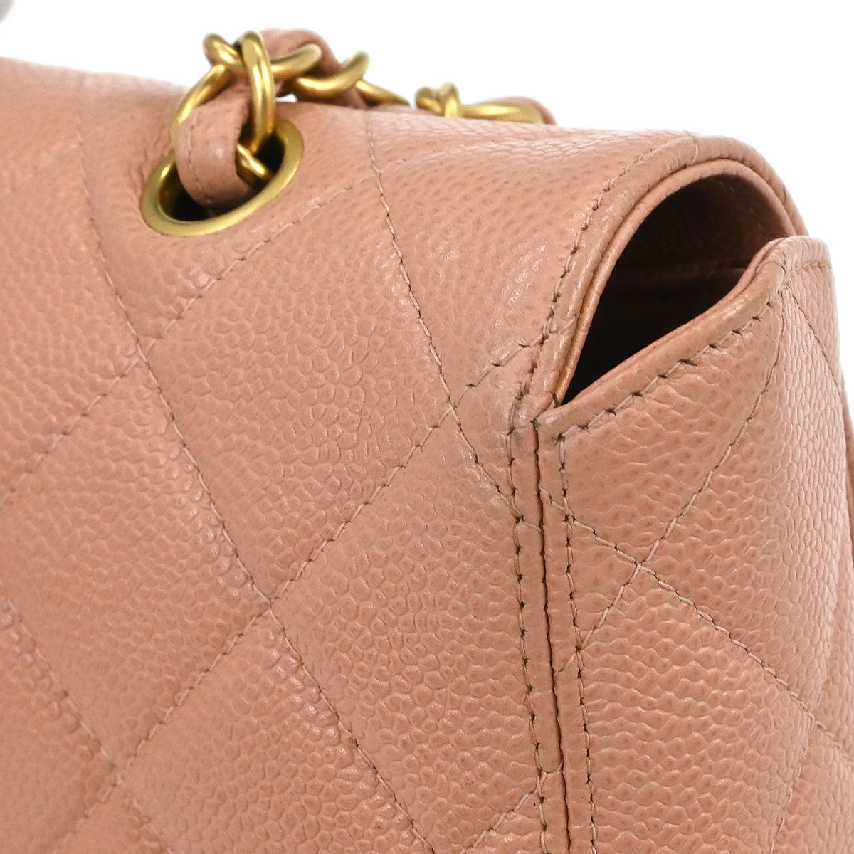 Chanel 2000-2001 Pink Caviar Shoulder Bag - Image 4