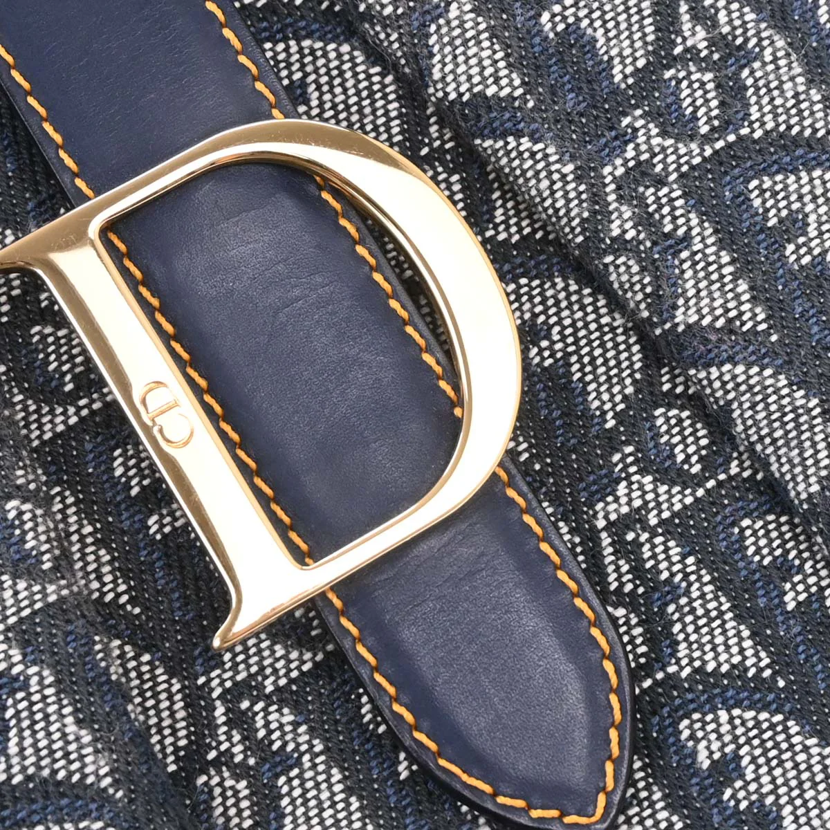 Christian Dior Navy Double Saddle Trotter Handbag - Image 6