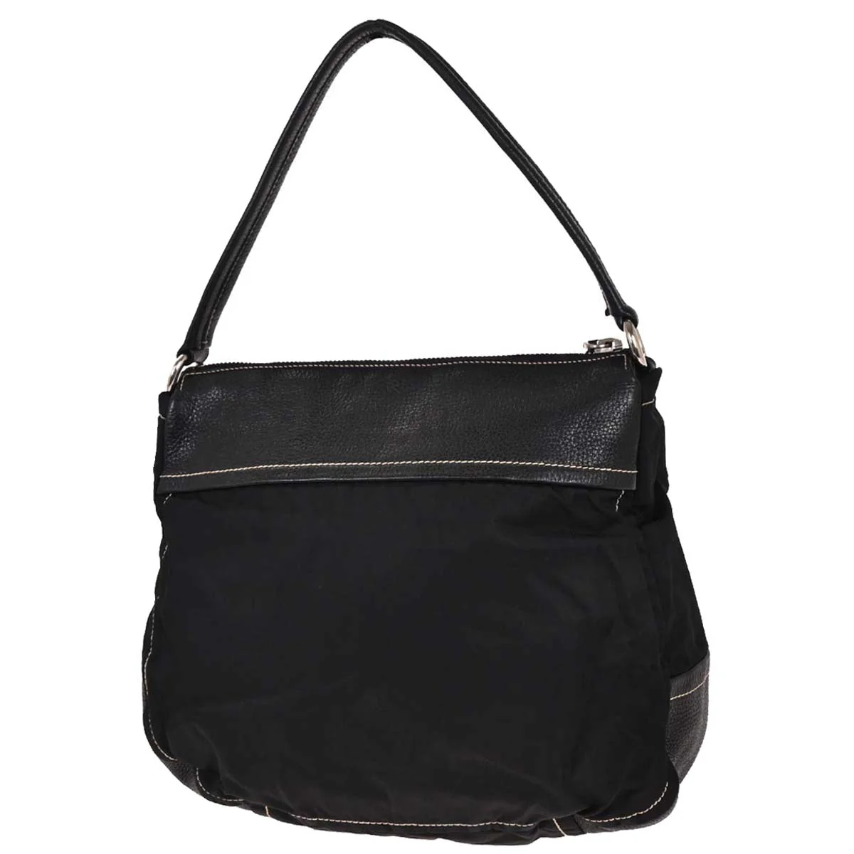 Prada Black Nylon Leather Shoulder Bag - Image 2