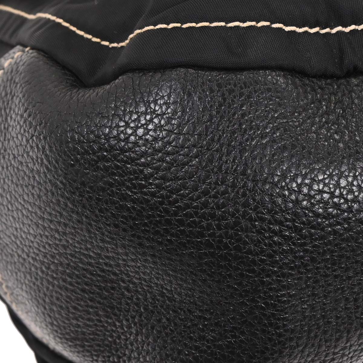Prada Black Nylon Leather Shoulder Bag - Image 6