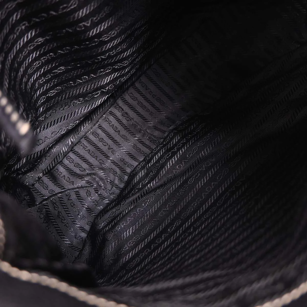 Prada Black Nylon Leather Shoulder Bag - Image 8