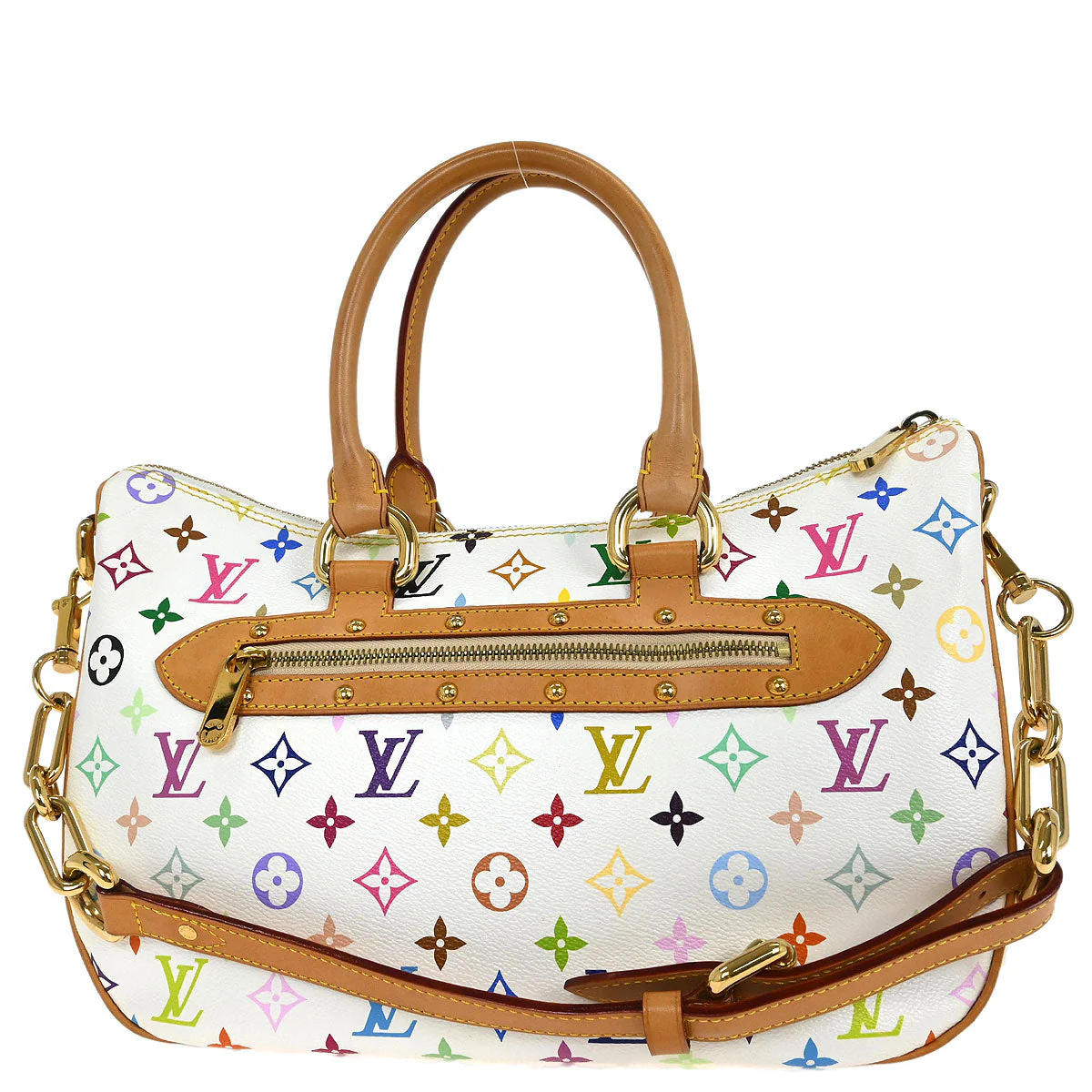 Louis Vuitton White Multicolor Rita 2way Shoulder Handbag M40125 - Image 2