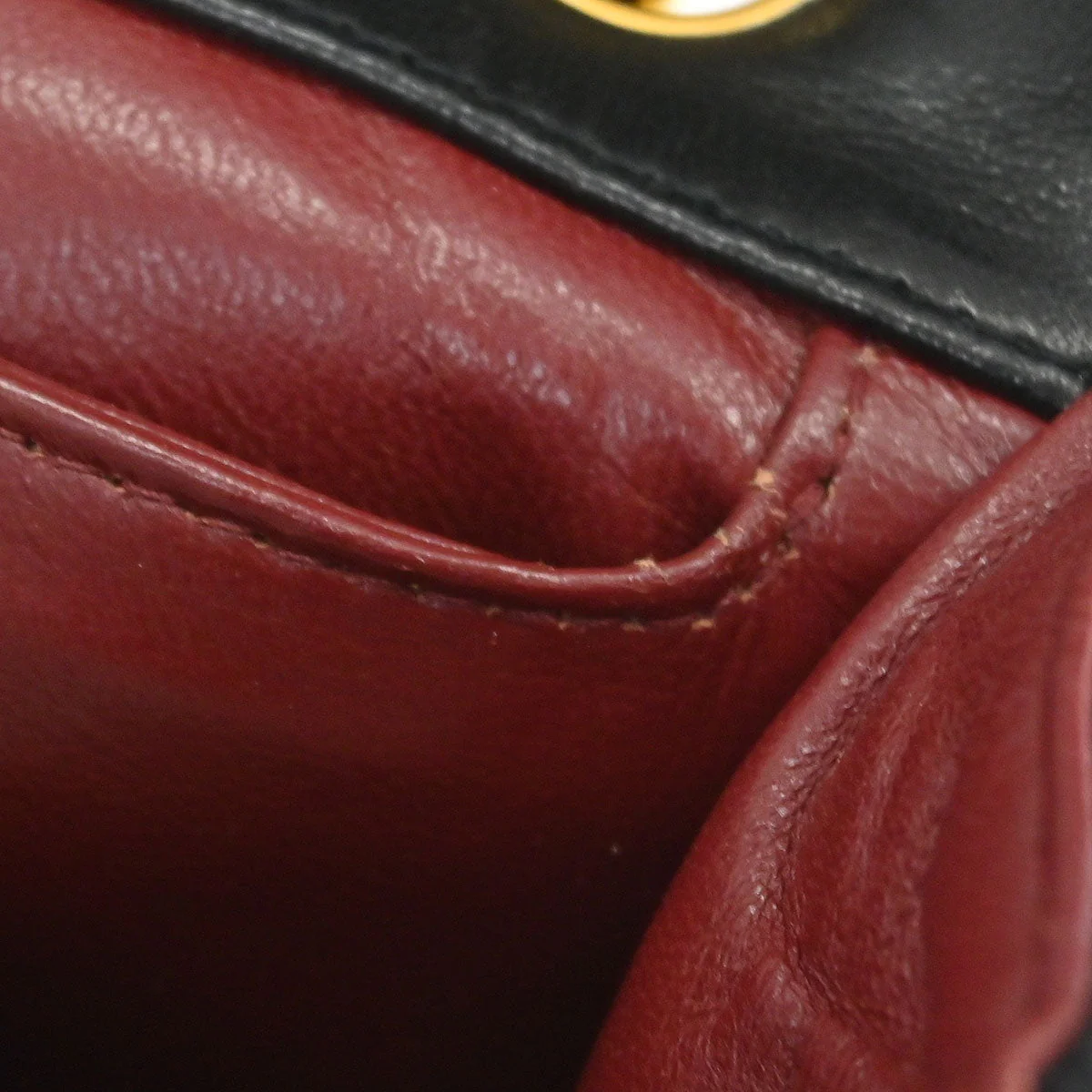 Chanel 1989-1991 Black Lambskin Shoulder Bag - Image 8