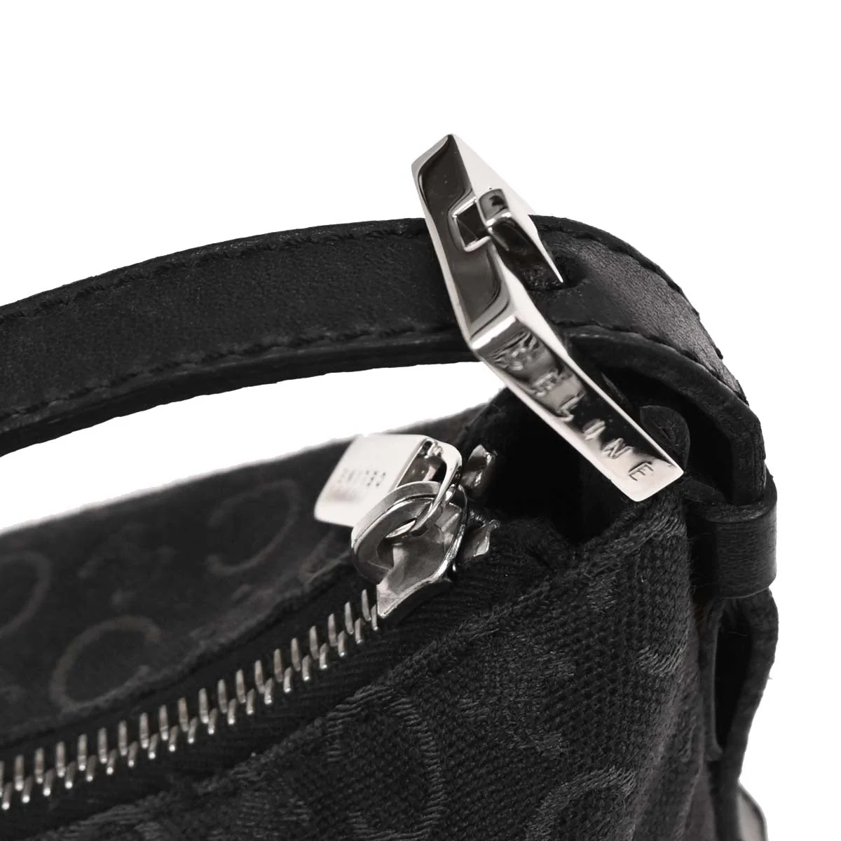 Celine Black Canvas C Macadam Handbag - Image 3