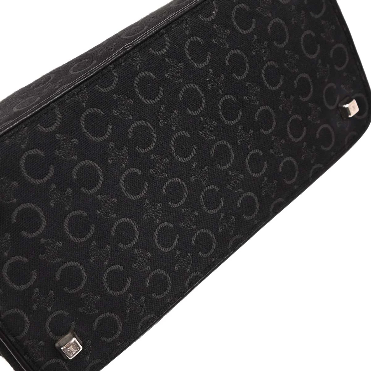 Celine Black Canvas C Macadam Handbag - Image 4