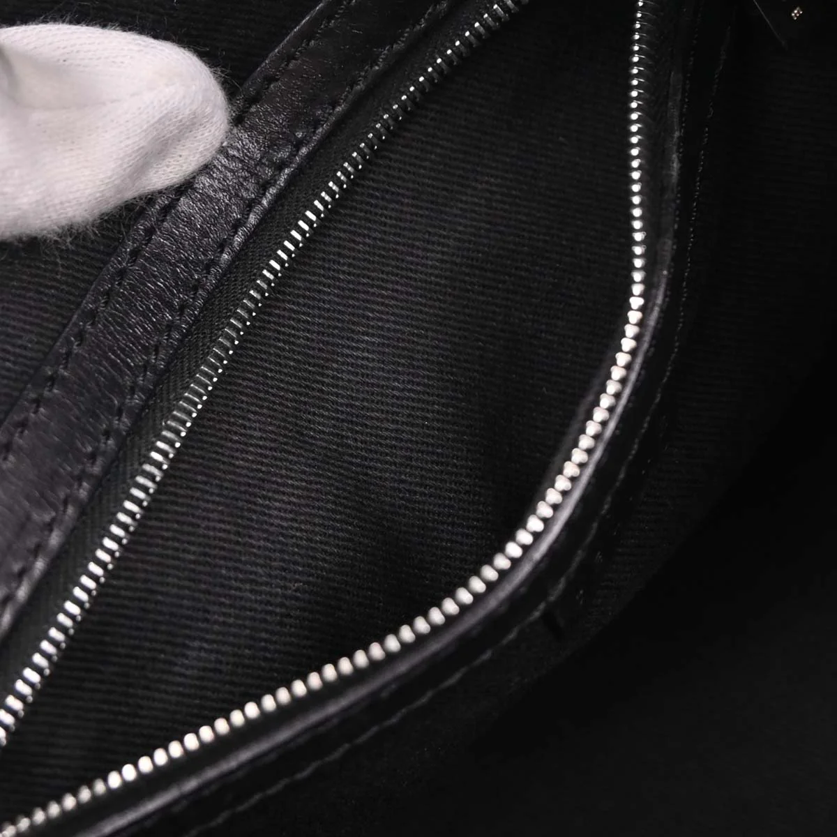 Celine Black Canvas C Macadam Handbag - Image 9