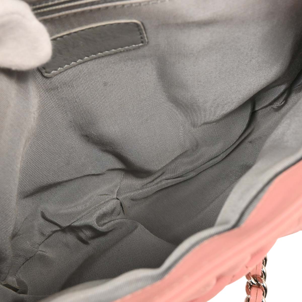 Chanel 2013-2014 Pink Calfskin Around Chain Shoulder Bag - Image 8