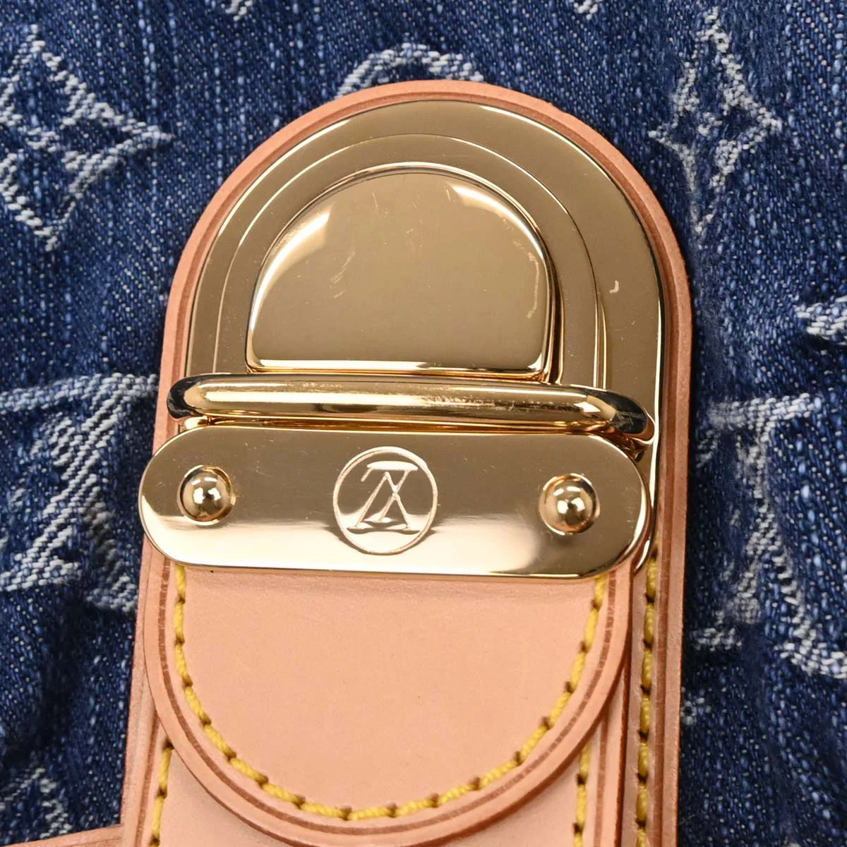 Louis Vuitton Blue Monogram Denim Pleaty Handbag M95020 - Image 3