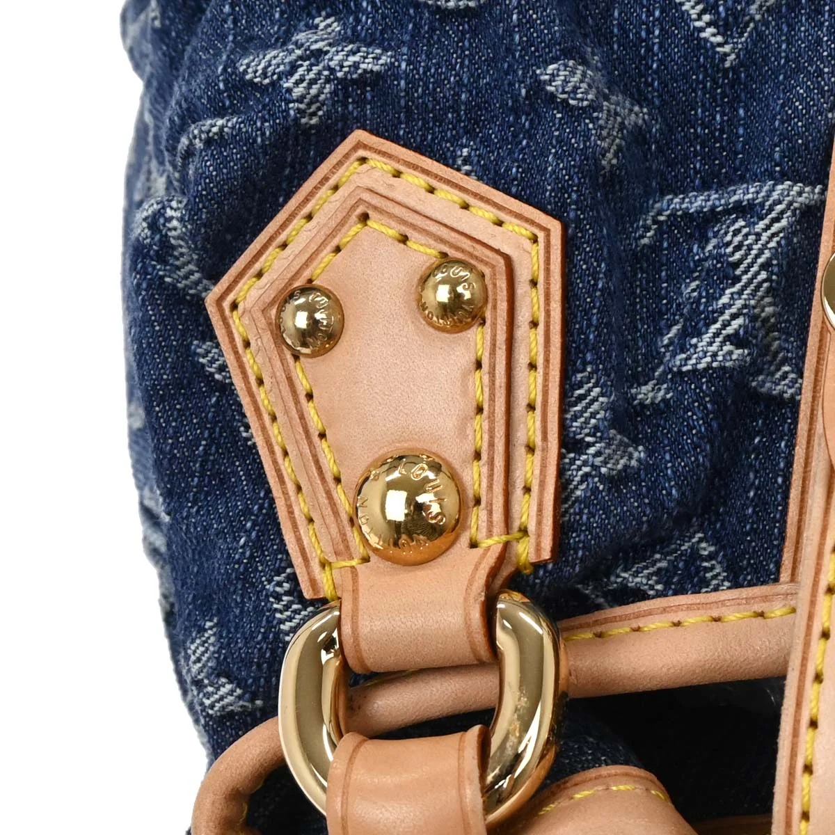 Louis Vuitton Blue Monogram Denim Pleaty Handbag M95020 - Image 4