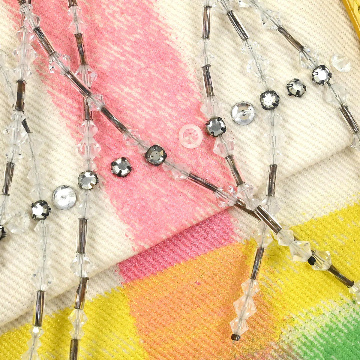 Fendi * White Yellow Baguette Handbag - Image 5