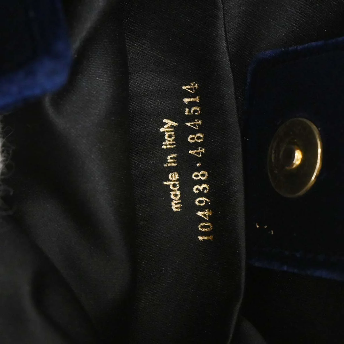 Yves Saint Laurent Navy Velvet Mombasa Handbag - Image 9