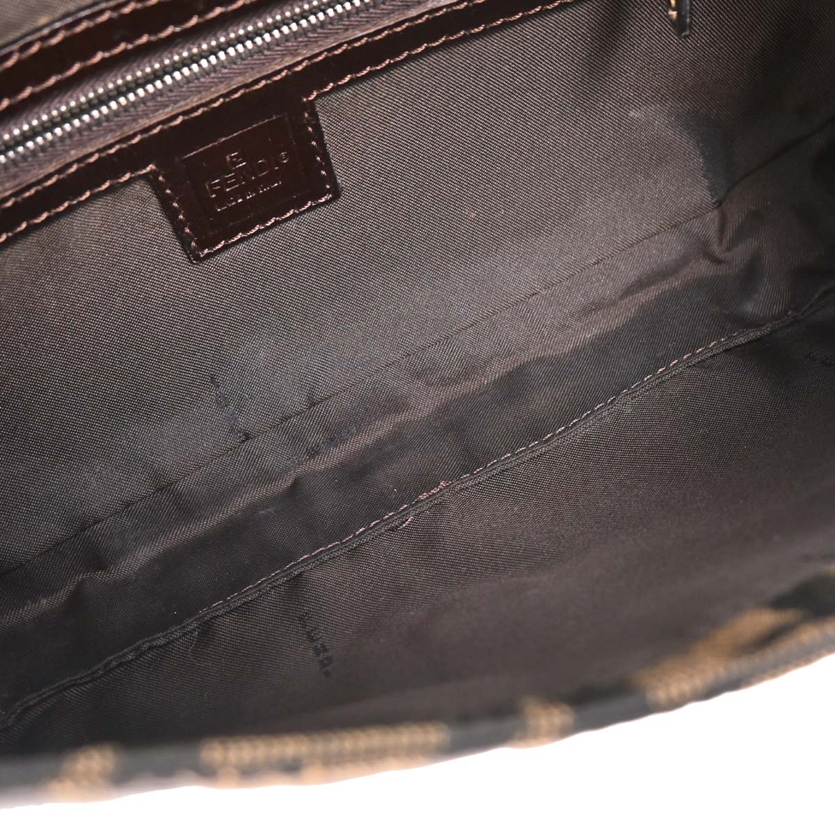 Fendi Brown Zucca Baguette Handbag - Image 8