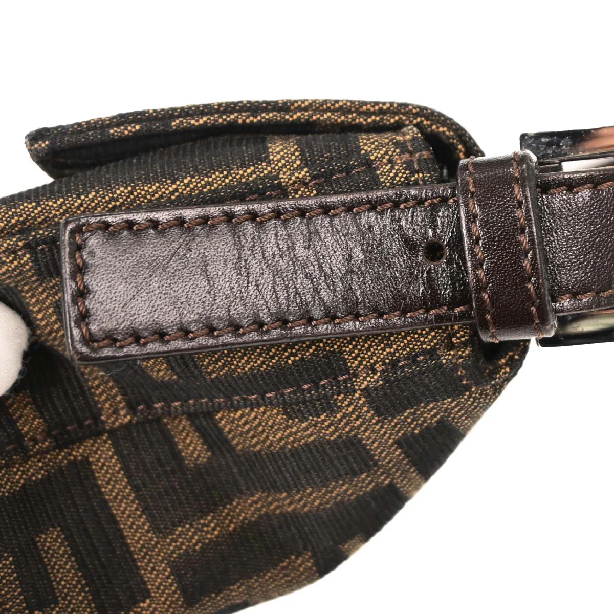 Fendi Brown Zucca Baguette Handbag - Image 4