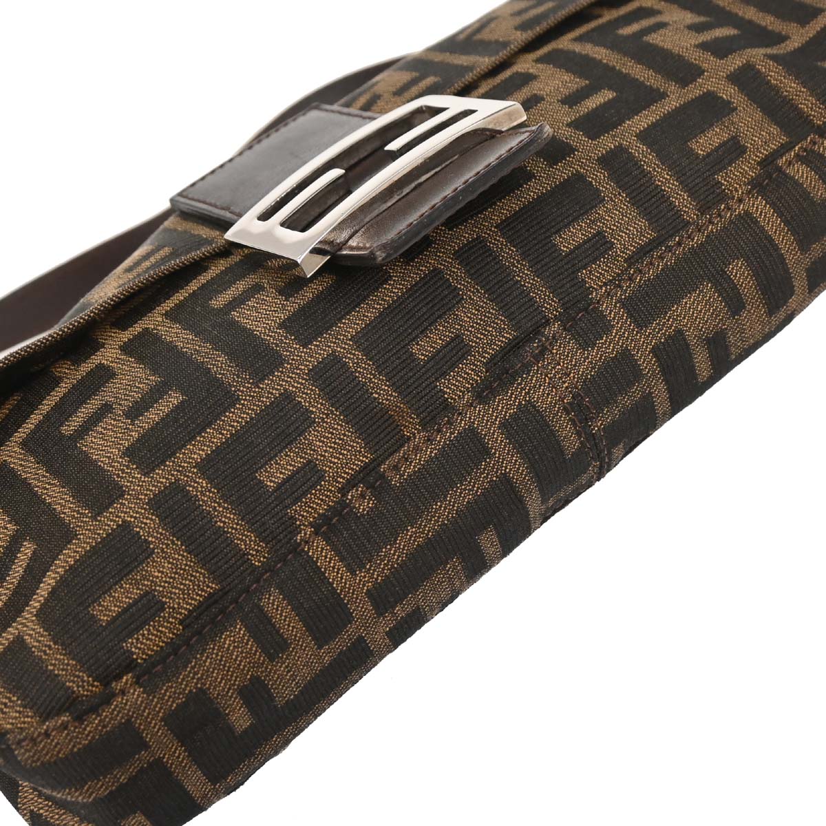 Fendi Brown Zucca Baguette Handbag - Image 5