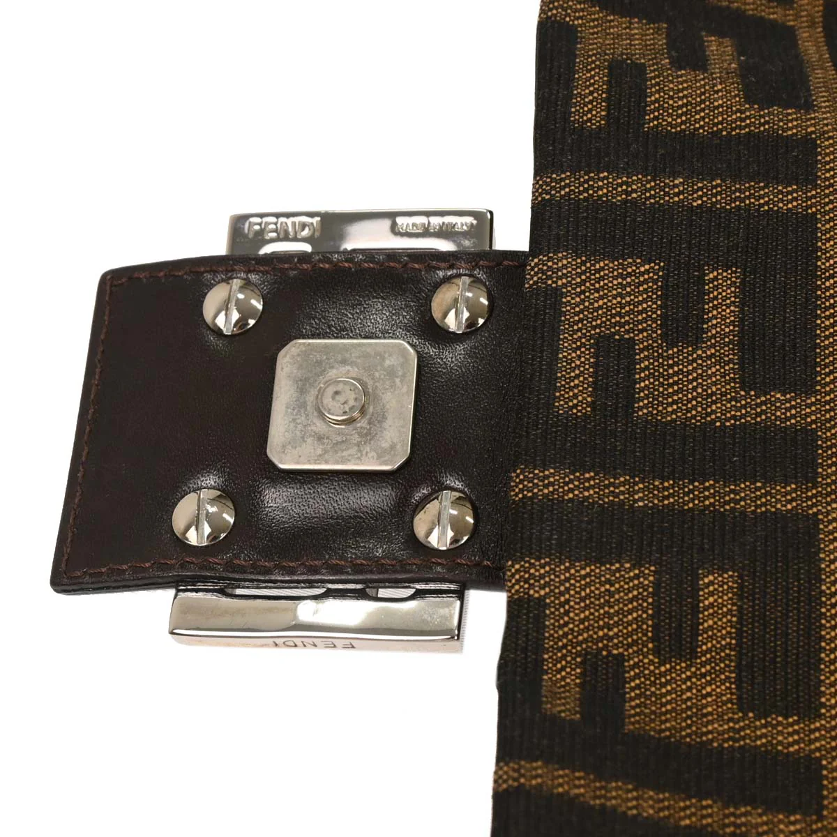 Fendi Brown Canvas Zucca Mamma Baguette Handbag - Image 7