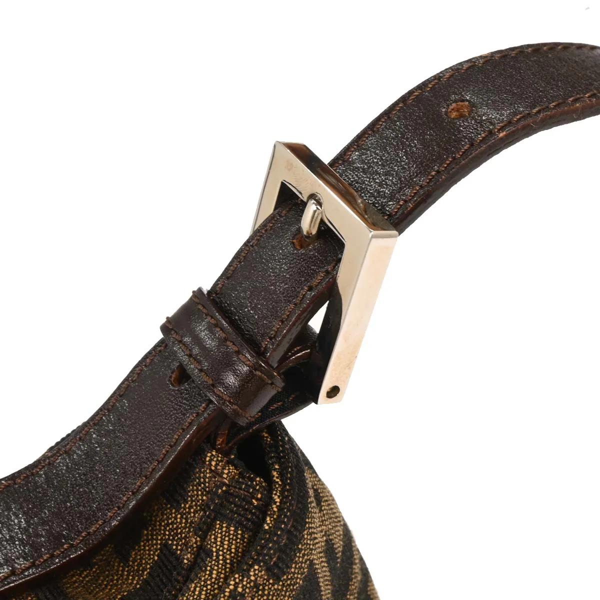 Fendi Brown Zucca Baguette Handbag - Image 3