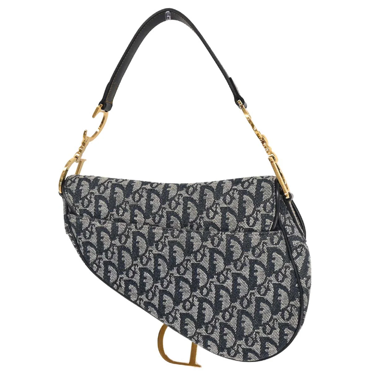 Christian Dior Navy Trotter Saddle Handbag - Image 2
